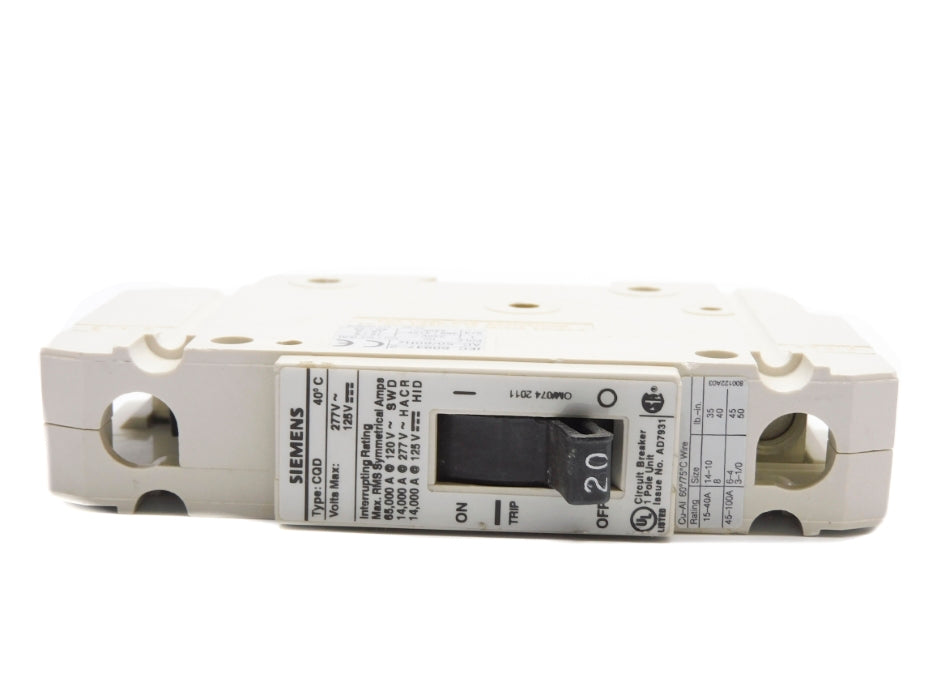 SIEMENS CQD120 20A 277/125V UNMP