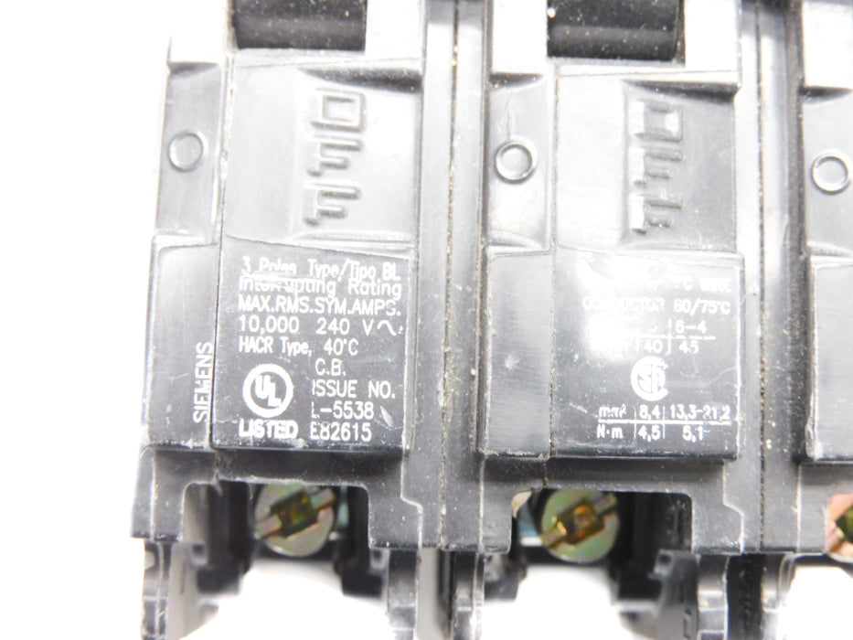 SIEMENS B315 15A 240V (AS PICTURED) UNMP