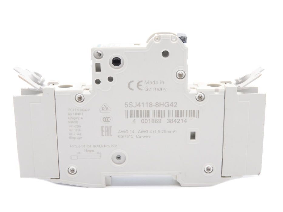 SIEMENS 5SJ4118-8HG42 15A 230V UNMP