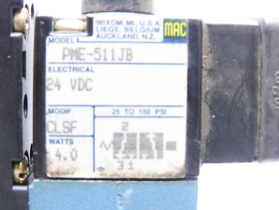 MAC 918A-PM-511JB 24VDC 25-150PSI UNMP