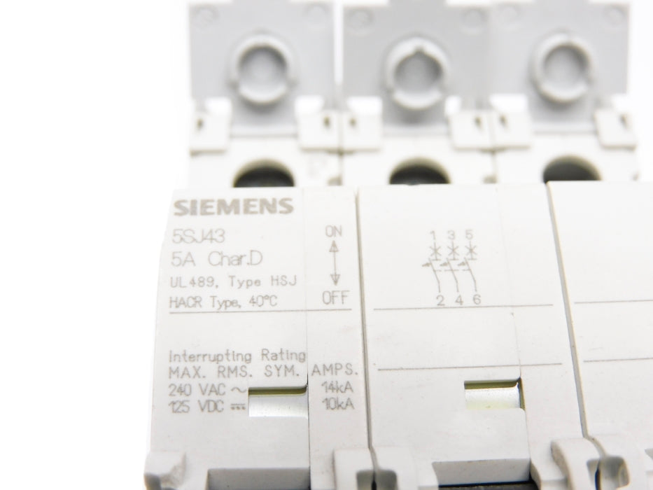 SIEMENS 5SJ4311-8HG41 5A 240VAC/125VDC (AS PICTURED) NSNP