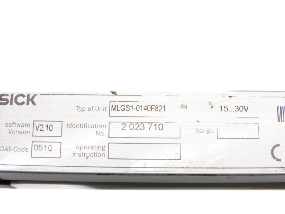 SICK MLGS1-0140F821 UNMP
