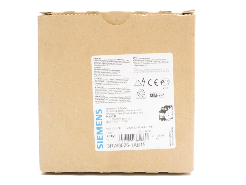 SIEMENS 3RW3026-1AB15 NSMP