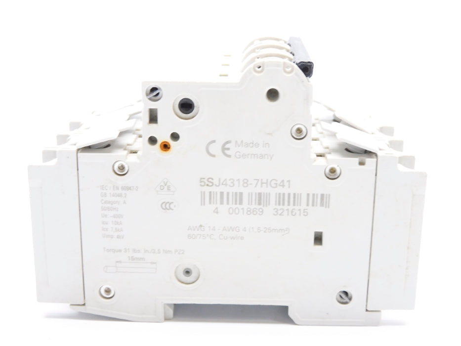 SIEMENS 5SJ4318-7HG41 15A 400V (AS PICTURED) NSNP