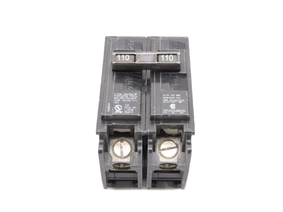 SIEMENS Q2110 110A 120/240V UNMP