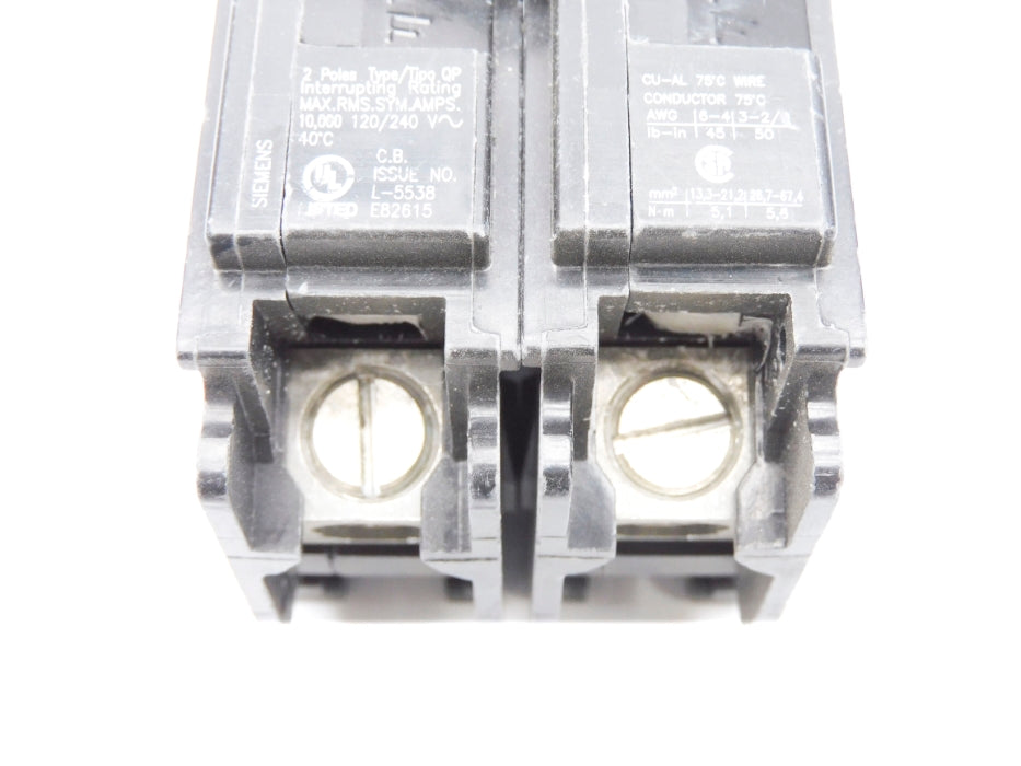 SIEMENS Q2110 110A 120/240V UNMP