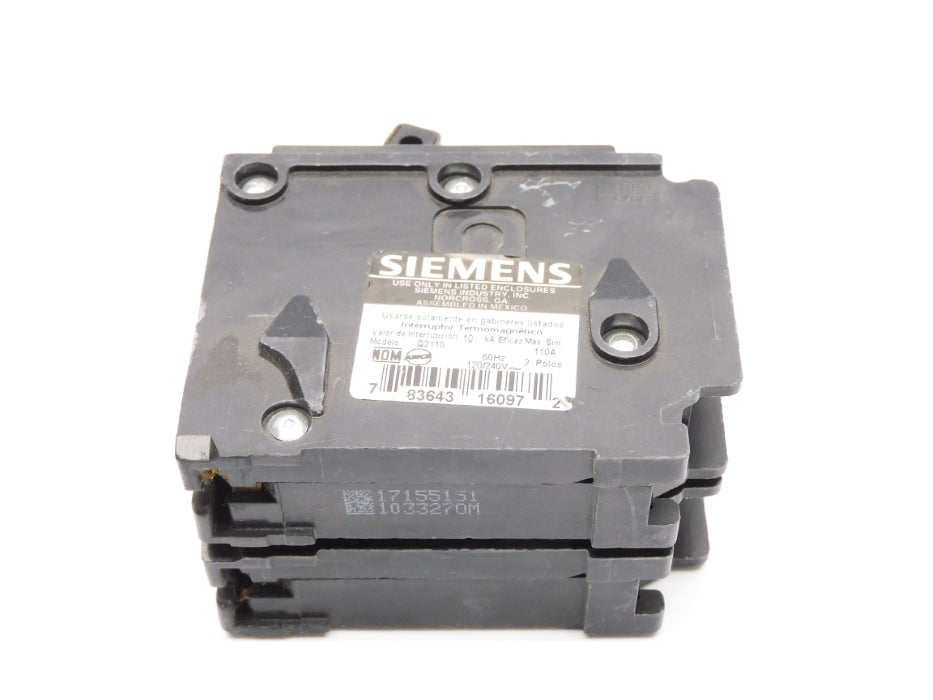 SIEMENS Q2110 110A 120/240V UNMP