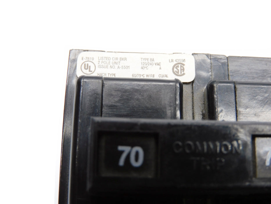 CUTLER HAMMER BA270 70A 120/240VAC UNMP