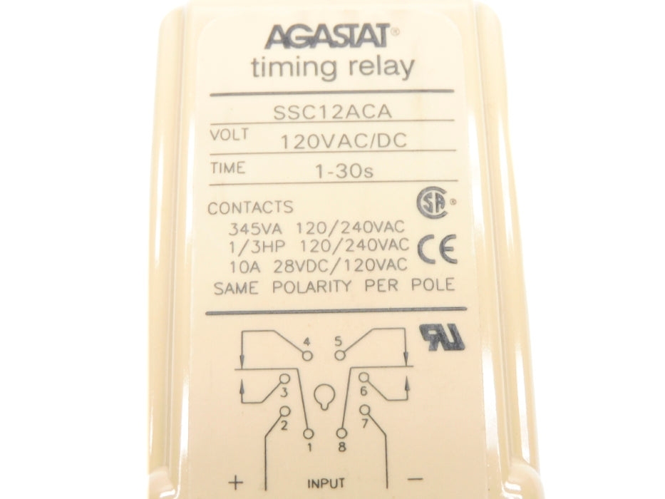 AGASTAT SSC12ACA 1-30S 120VAC/DC NSMP