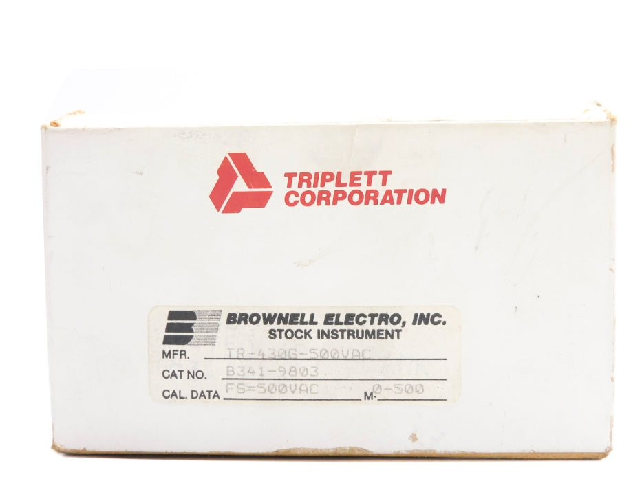 BROWNELL ELECTROC TR-430G-500VAC B341-9803 0-500VAC NSMP