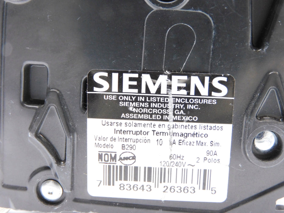 SIEMENS B290 90A 120/240V (AS PICTURED) UNMP