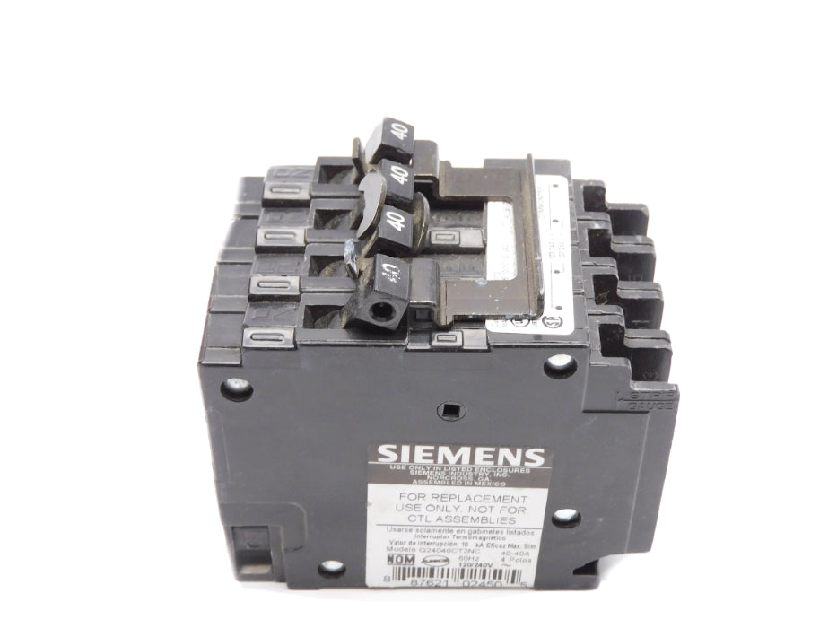 SIEMENS Q24040CT2NC 40-40A 120/240V (AS PICTURED) NSNP
