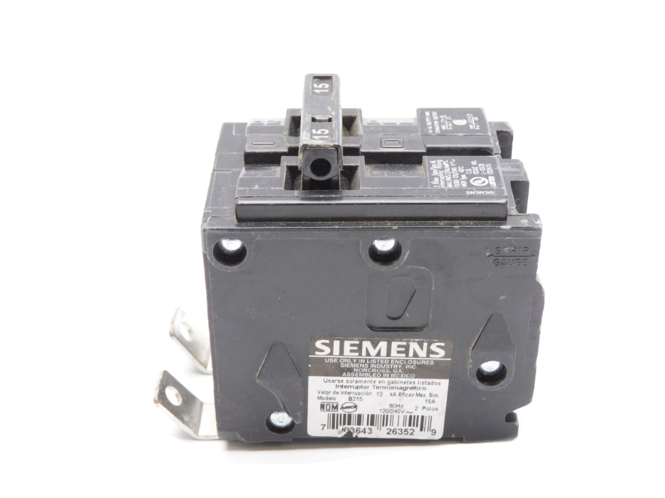 SIEMENS B215 15A 120/240V UNMP