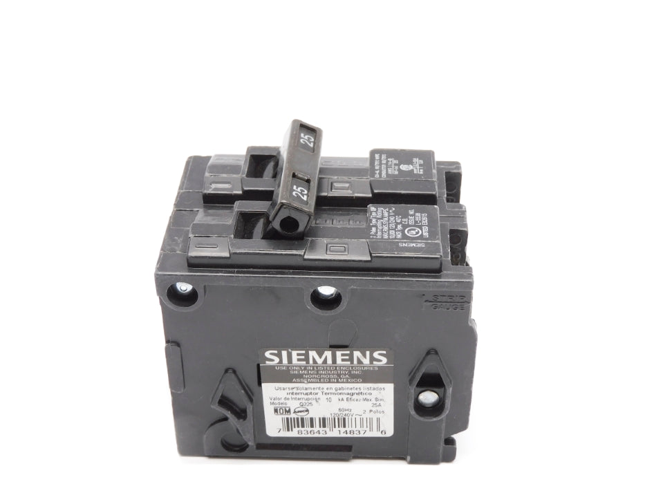 SIEMENS Q225 25A 120/240V (AS PICTURED) NSNP