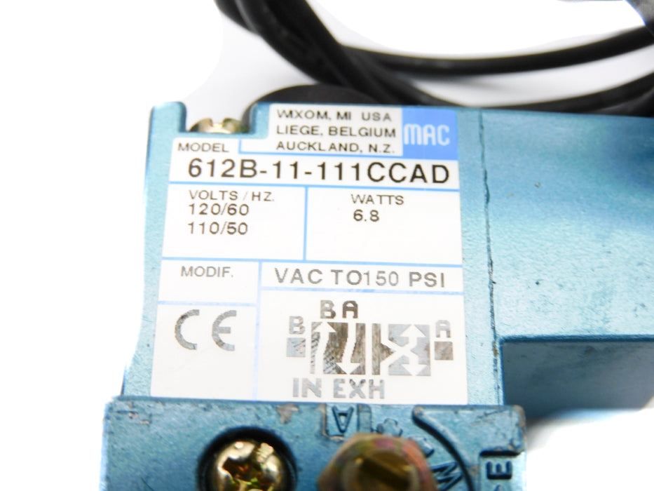 MAC 612B-11-111CCAD 120/60 110/50 150PSI NSMP