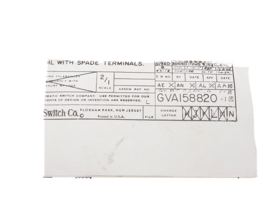 ASCO GVAI58820 110/120V NSNP