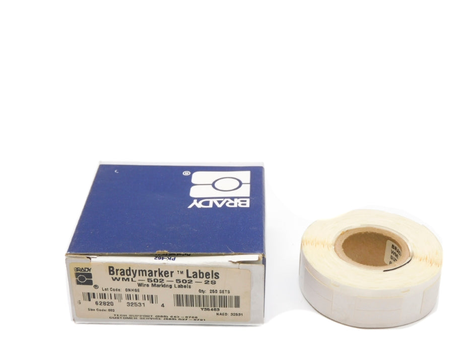 BRADY WML-502-502-2S (PKG OF 250) NSMP