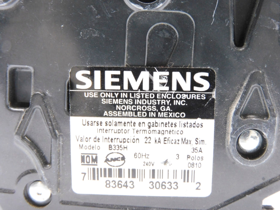 SIEMENS B335H 35A 240V UNMP