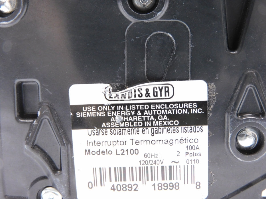 LANDIS&GYR L2100 100A 120/240V (AS PICTURED) NSNP