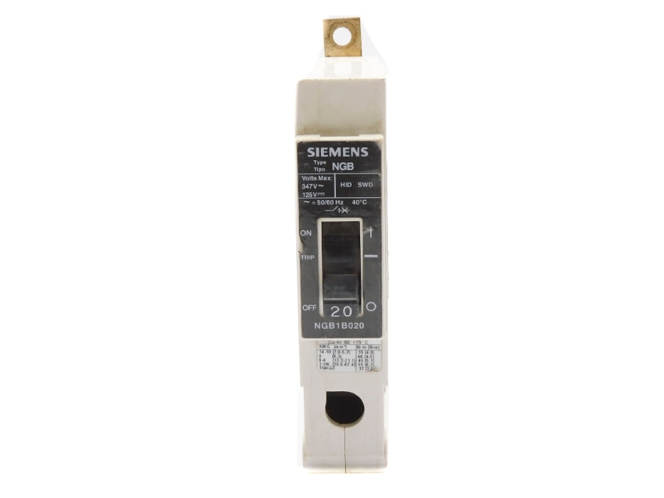 SIEMENS NGB1B020B 20A 347/125V UNMP