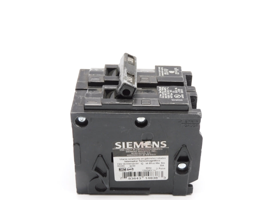 SIEMENS Q230 30A 120/240V (AS PICTURED) UNMP