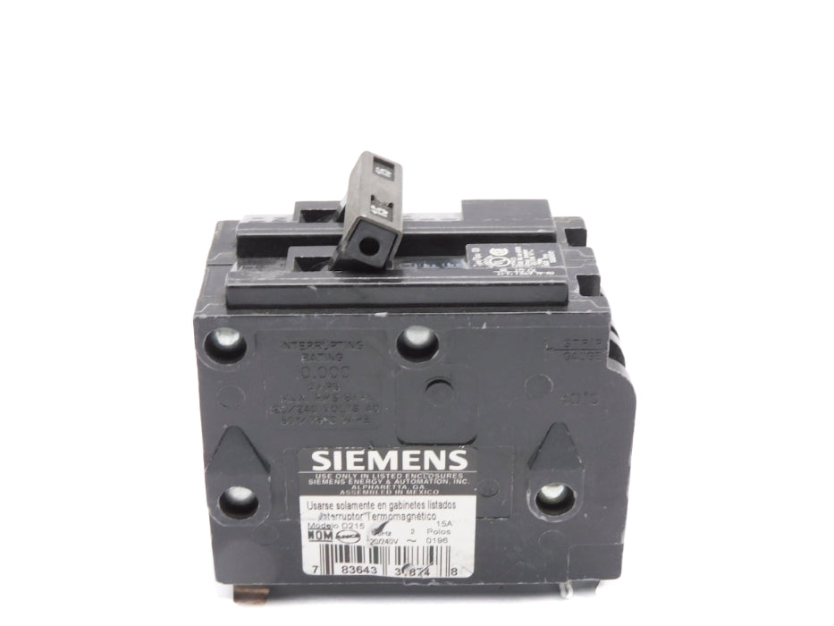SIEMENS D215 15A 120/240V UNMP