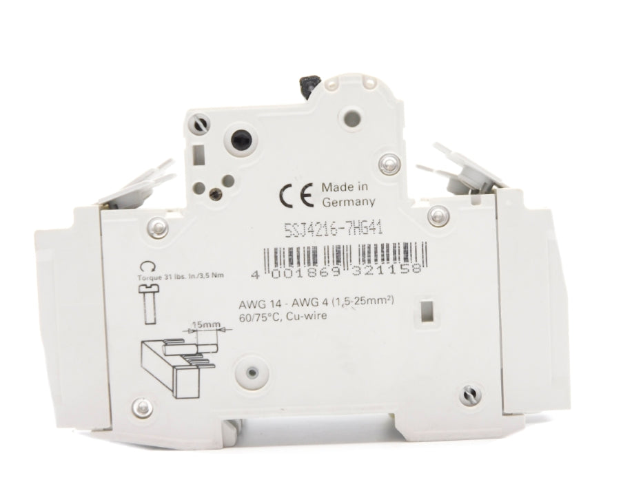SIEMENS 5SJ4216-7HG41 16A 240VAC/125VDC NSNP