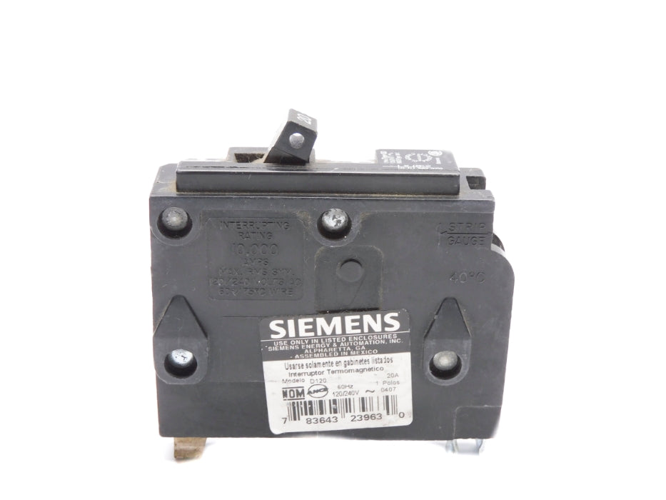 SIEMENS D120 20A 120/240V UNMP