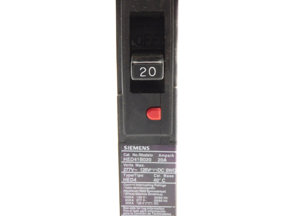 SIEMENS HED41B020 20A 277/125V UNMP