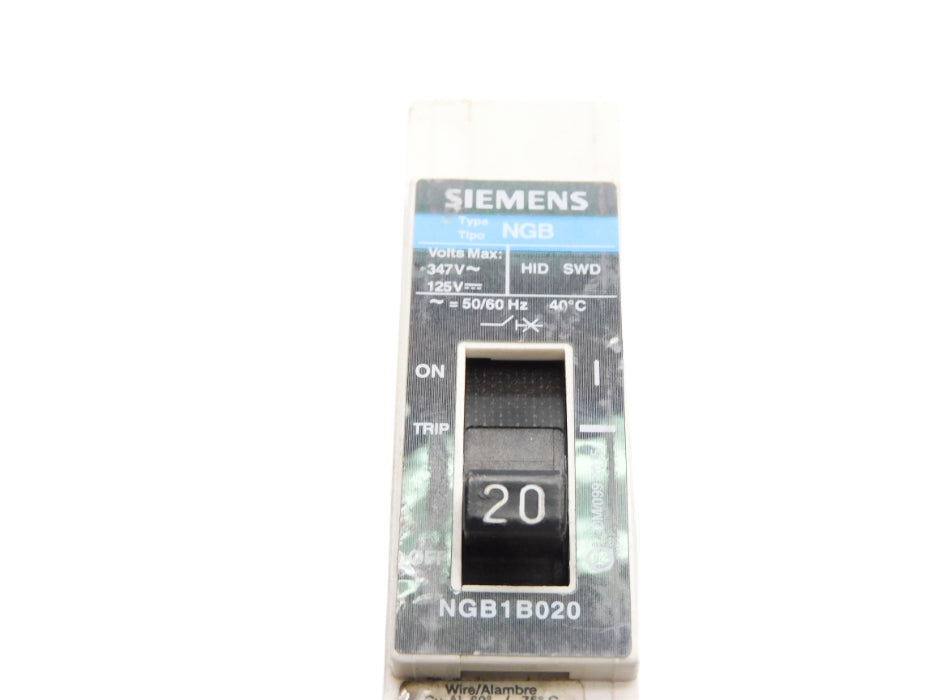 SIEMENS NGB1B020 347V 20A UNMP