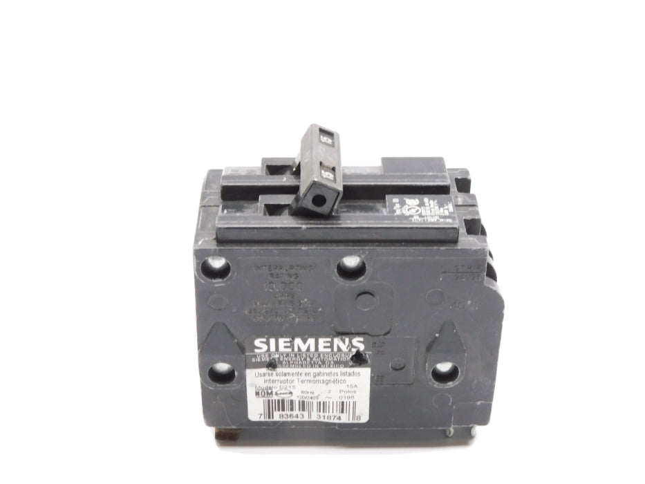 SIEMENS D215 15A 120/240V (AS PICTURED) NSNP