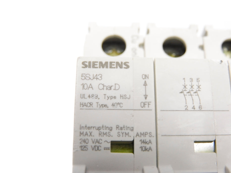 SIEMENS 5SJ4310-8HG41 10A 240VAC/125VDC (AS PICTUED) NSNP