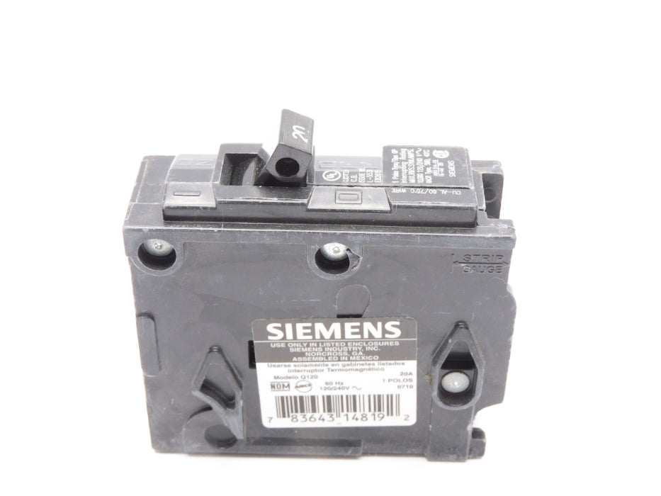 SIEMENS Q120 20A 120/240V (AS PICTURED) UNMP