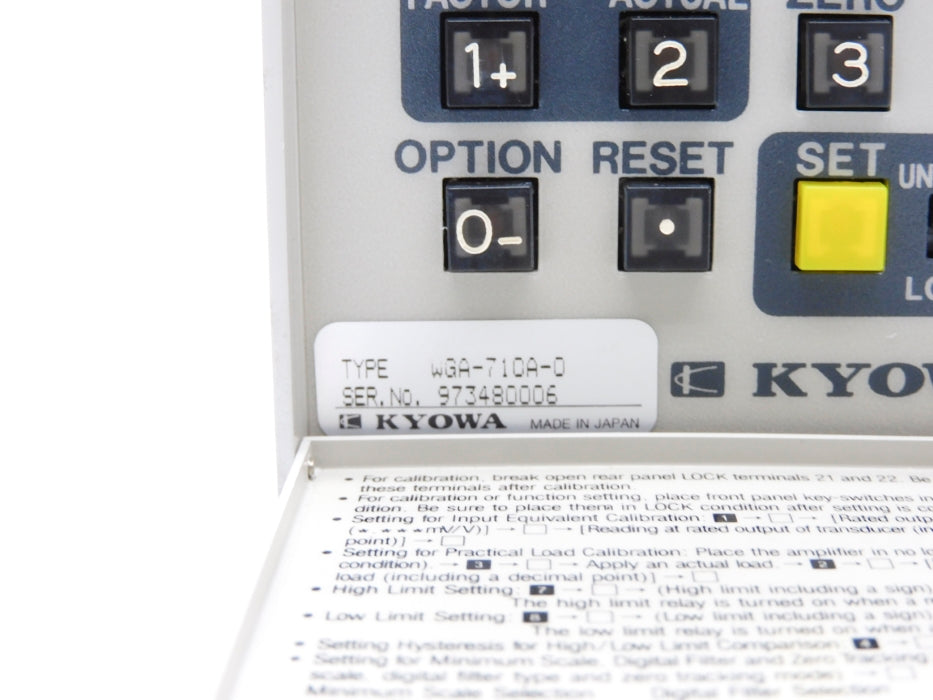 KYOWA WGA-710A-0 (AS PICTURED) NSNP