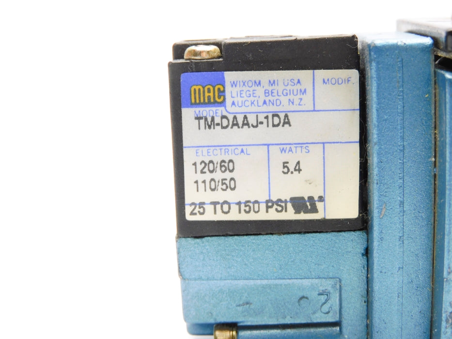 MAC 82A-BC-BAA-TM-DAAP-1DA 120/60 110/50 150PSI UNMP