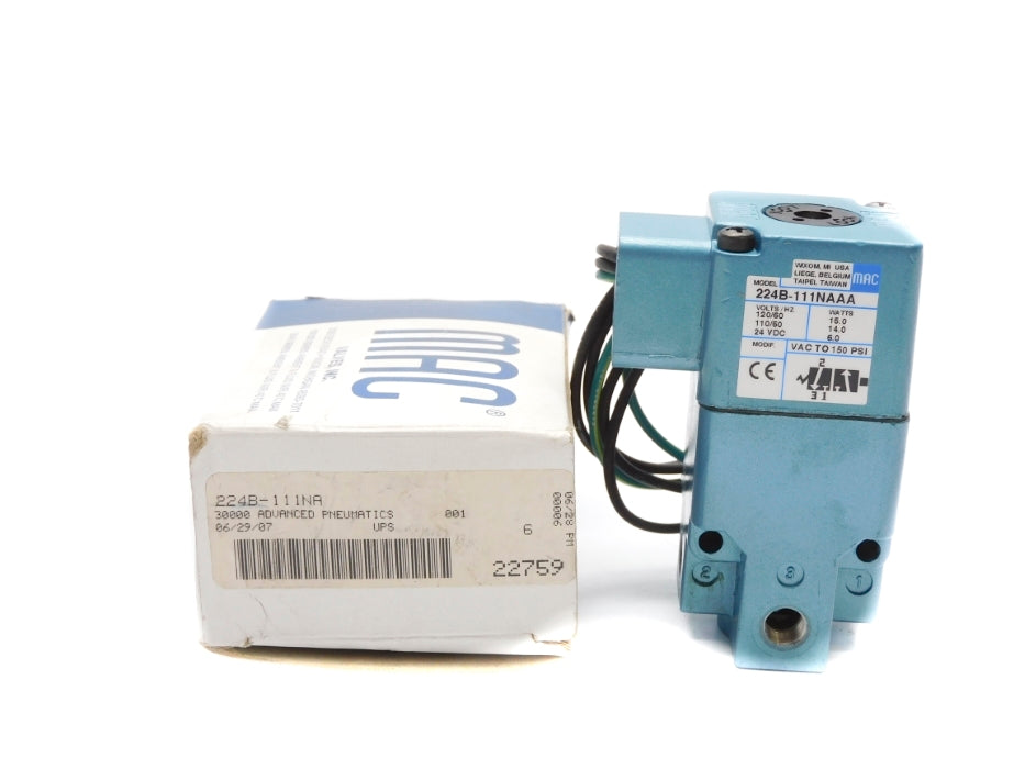 MAC 224B-111NAAA 120/60 110/50 24VDC 150PSI NSMP