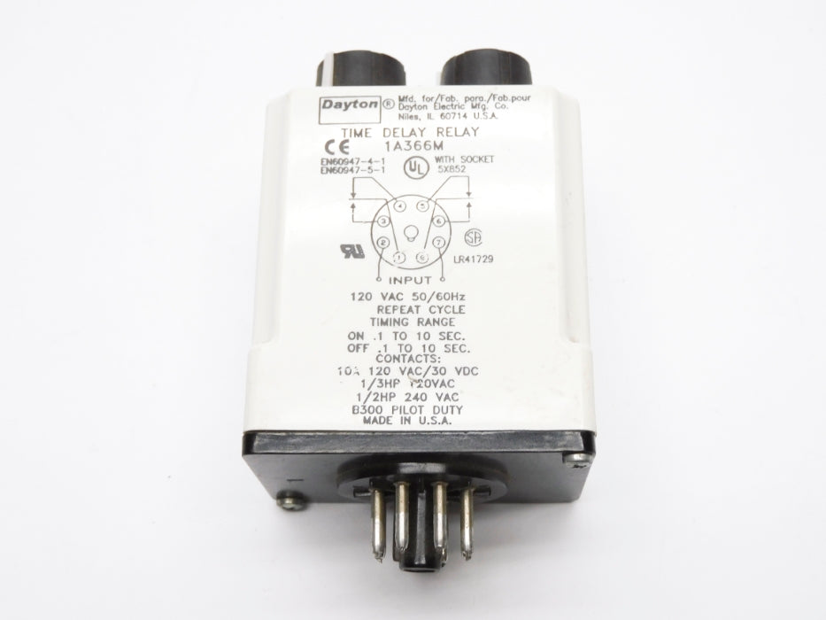 DAYTON 1A366M .1-10S 120VAC UNMP