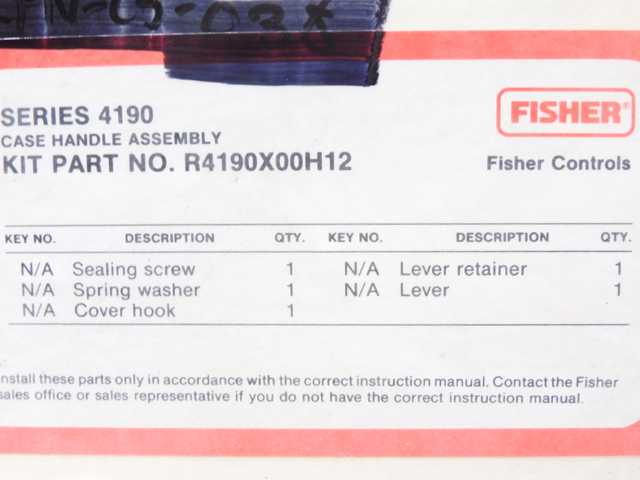 FISHER R4190X00H12 NSMP