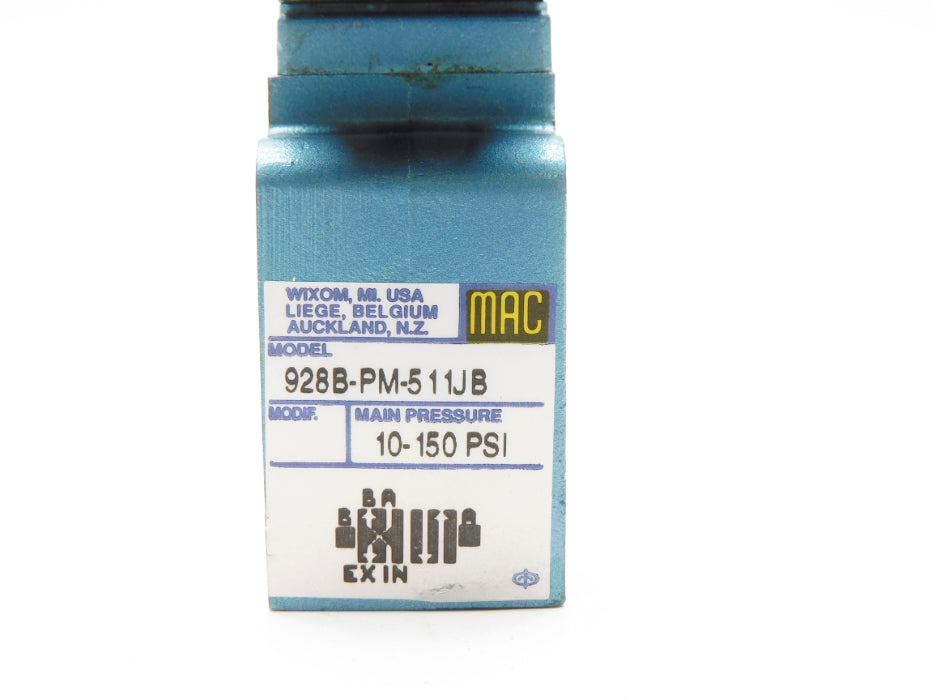MAC 928B-PM-511JB 24VDC 10-150PSI NSMP