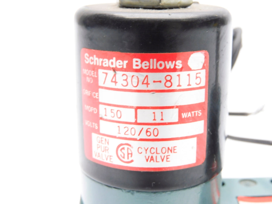 SCHRADER BELLOWS 52000-1115 120V (AS PICTURED) UNMP