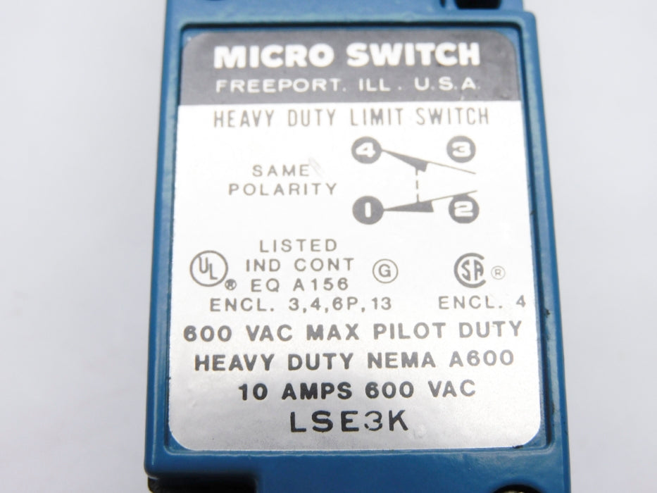MICRO SWITCH LSE3K UNMP