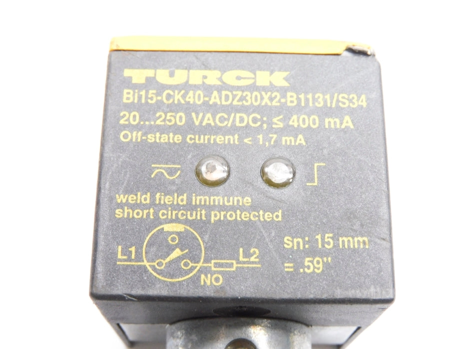 TURCK BI15-CK40-ADZ30X2-B1131/S34 (AS PICTURED) UNMP