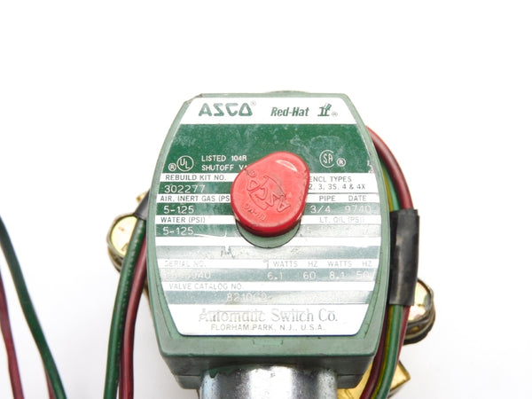ASCO 8210G9 110/120V 5-125PSI 3/4" UNMP