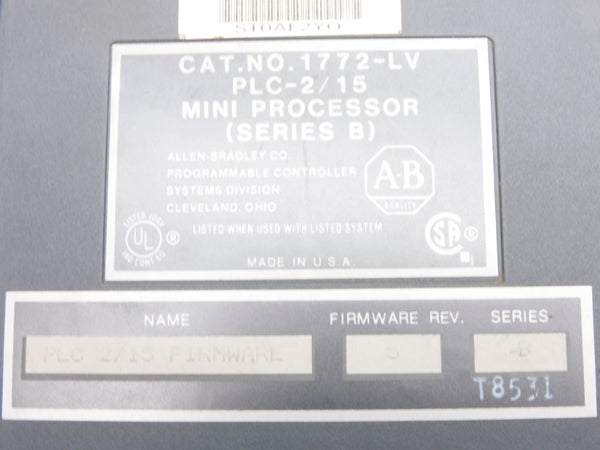 ALLEN BRADLEY 1772-LV SER. B F/W 5 UNMP