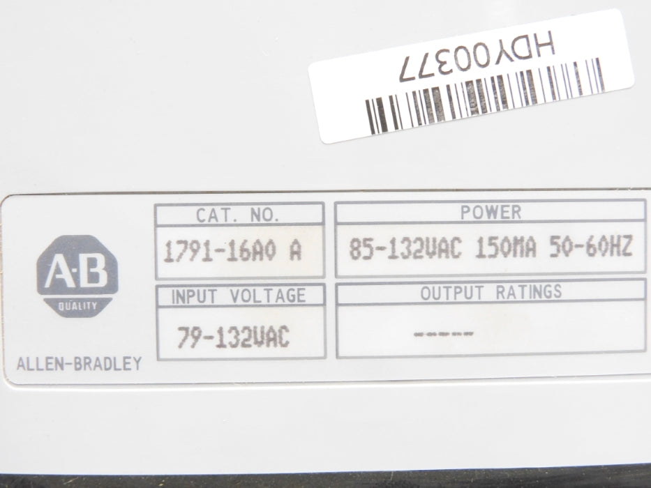 ALLEN BRADLEY 1791-16A0 SER. A NSNP