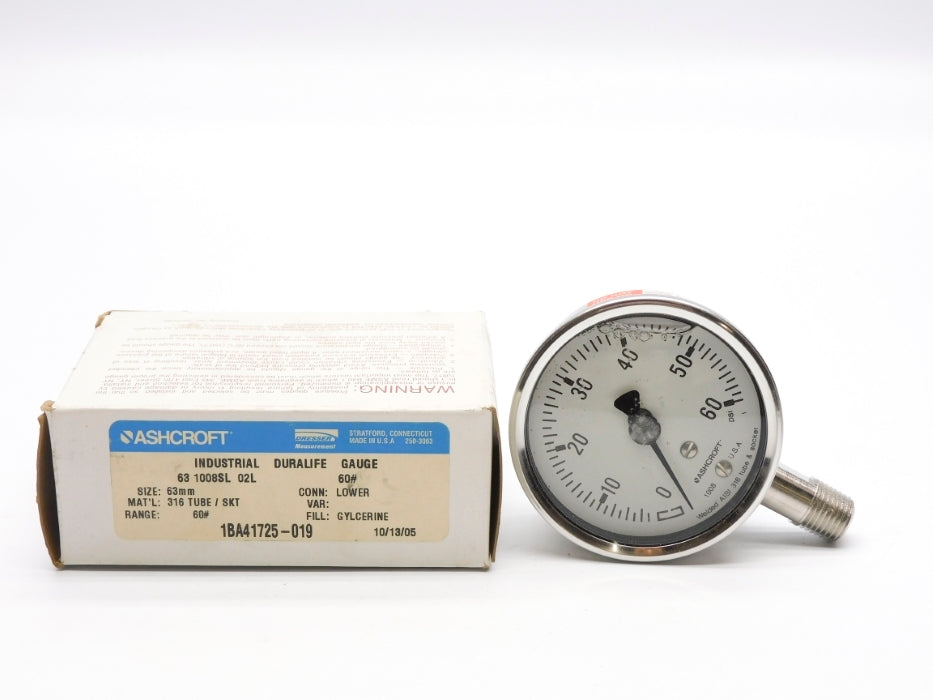 ASHCROFT 631008SL02L60# 60PSI NSMP