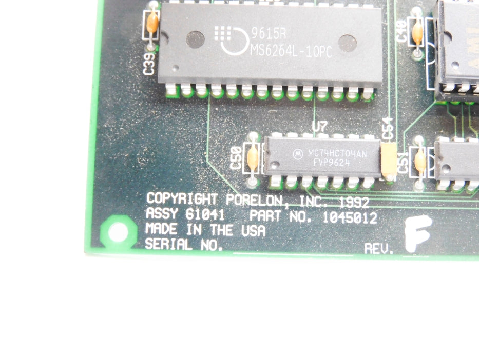 PORELON 1045012 REV. F UNMP