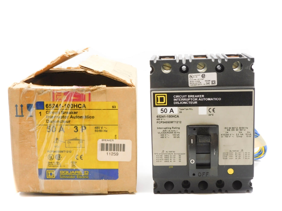SQUARE 65241-100HCA FCP34050MT1212 50A 480V (GREY)  NSMP