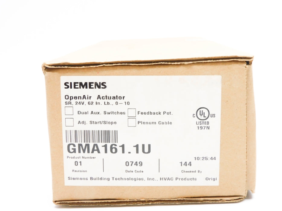 SIEMENS GMA161.1U NSMP