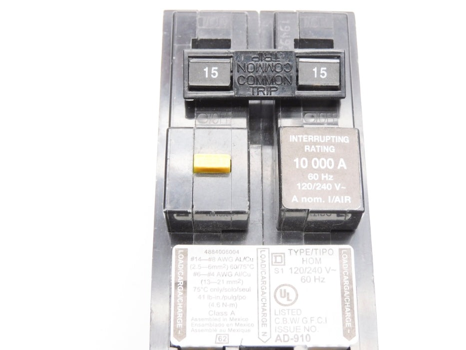 SQUARE D HOM215GFI 15A 120/240V NSMP